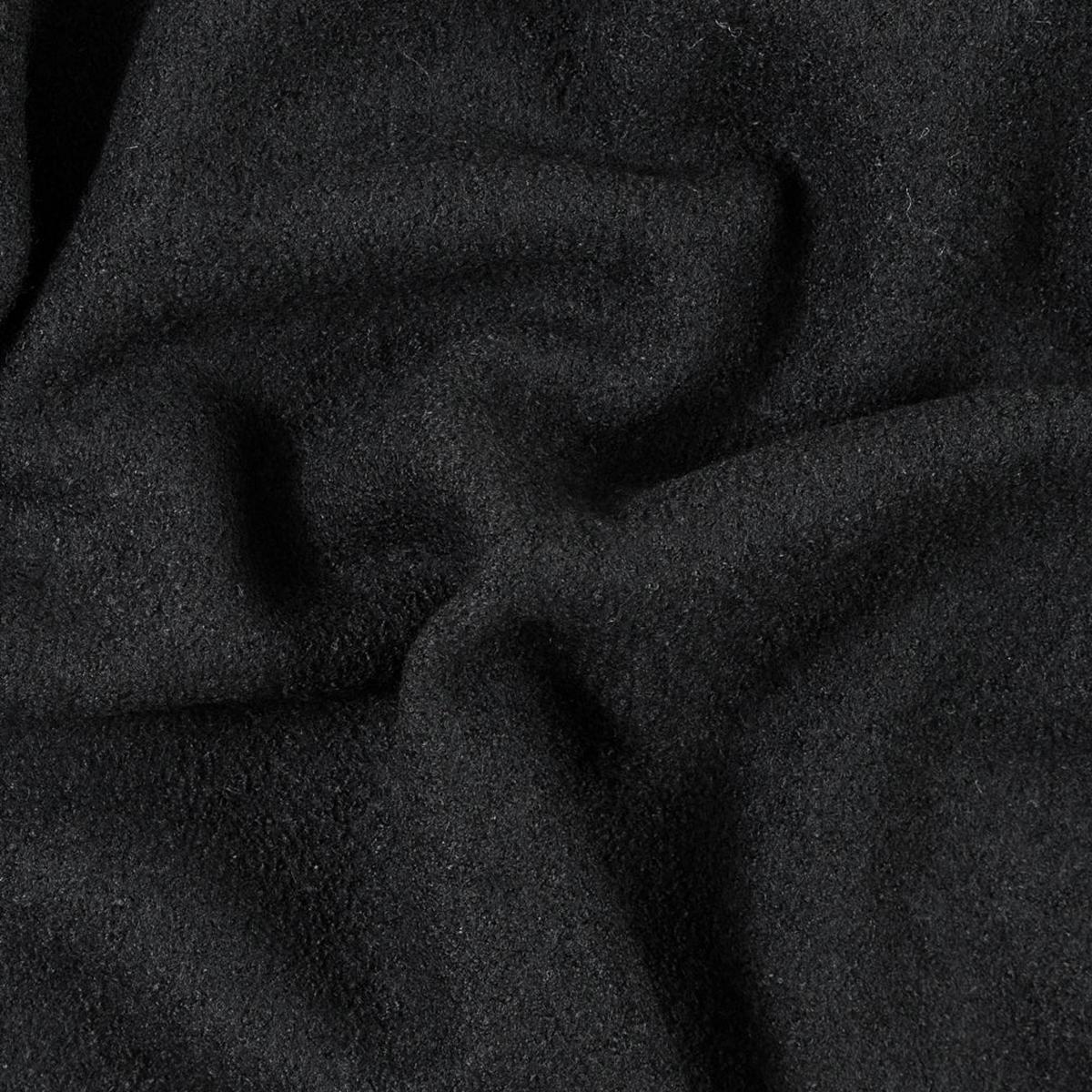 Boiled Wool Coating Fabric - Black - Ketil Collection