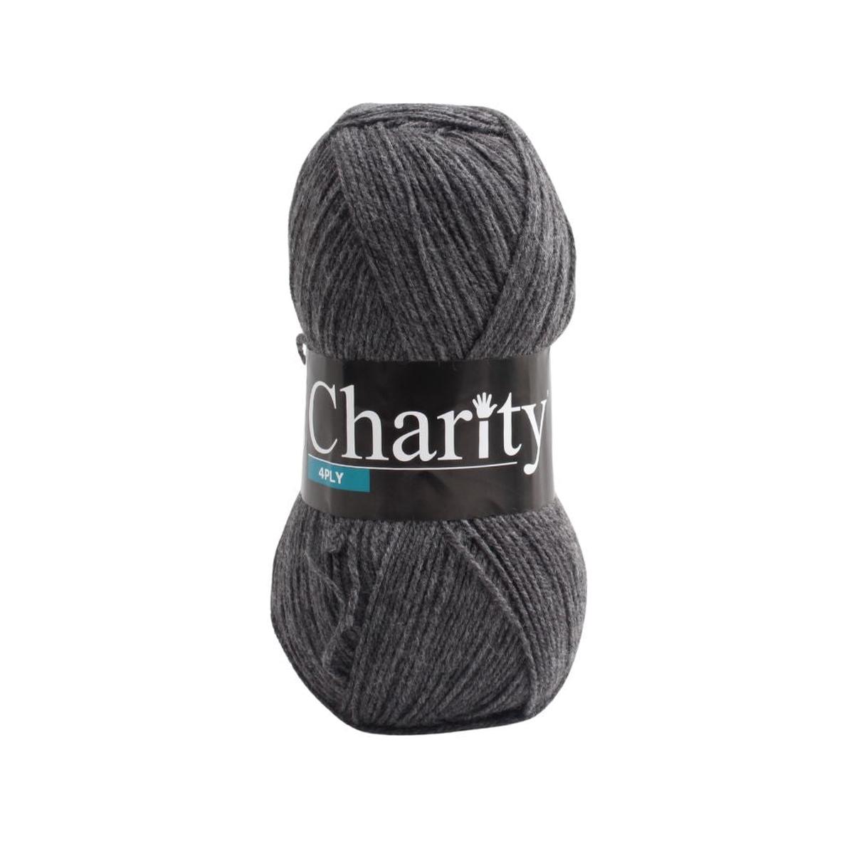 CHARITY 4PLY 100G SCH GREY