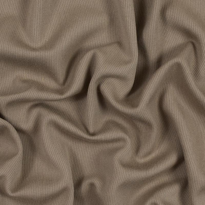 Greige Wool Coating with a Twill Side and a Ottoman Side