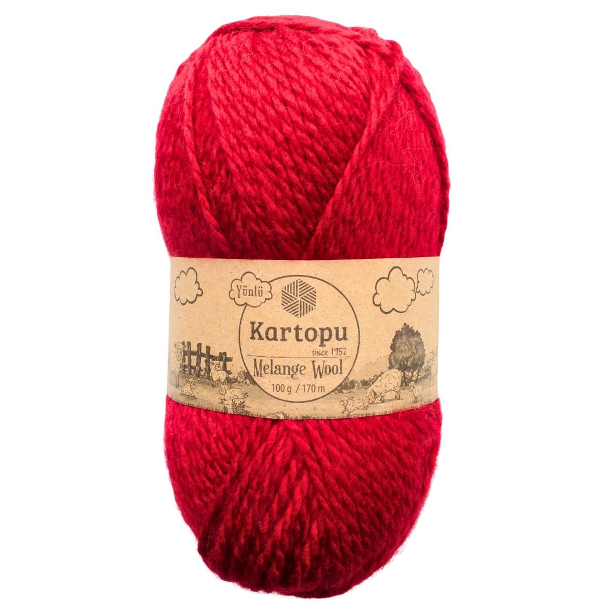 KARTOPU MELANGE WOOL 100G CHERRY