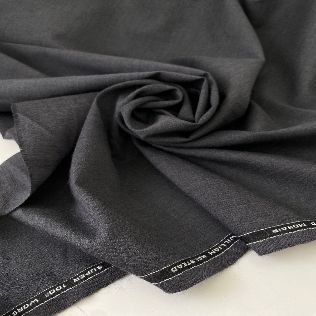 Pure Mohair Wool In Dark Gray
