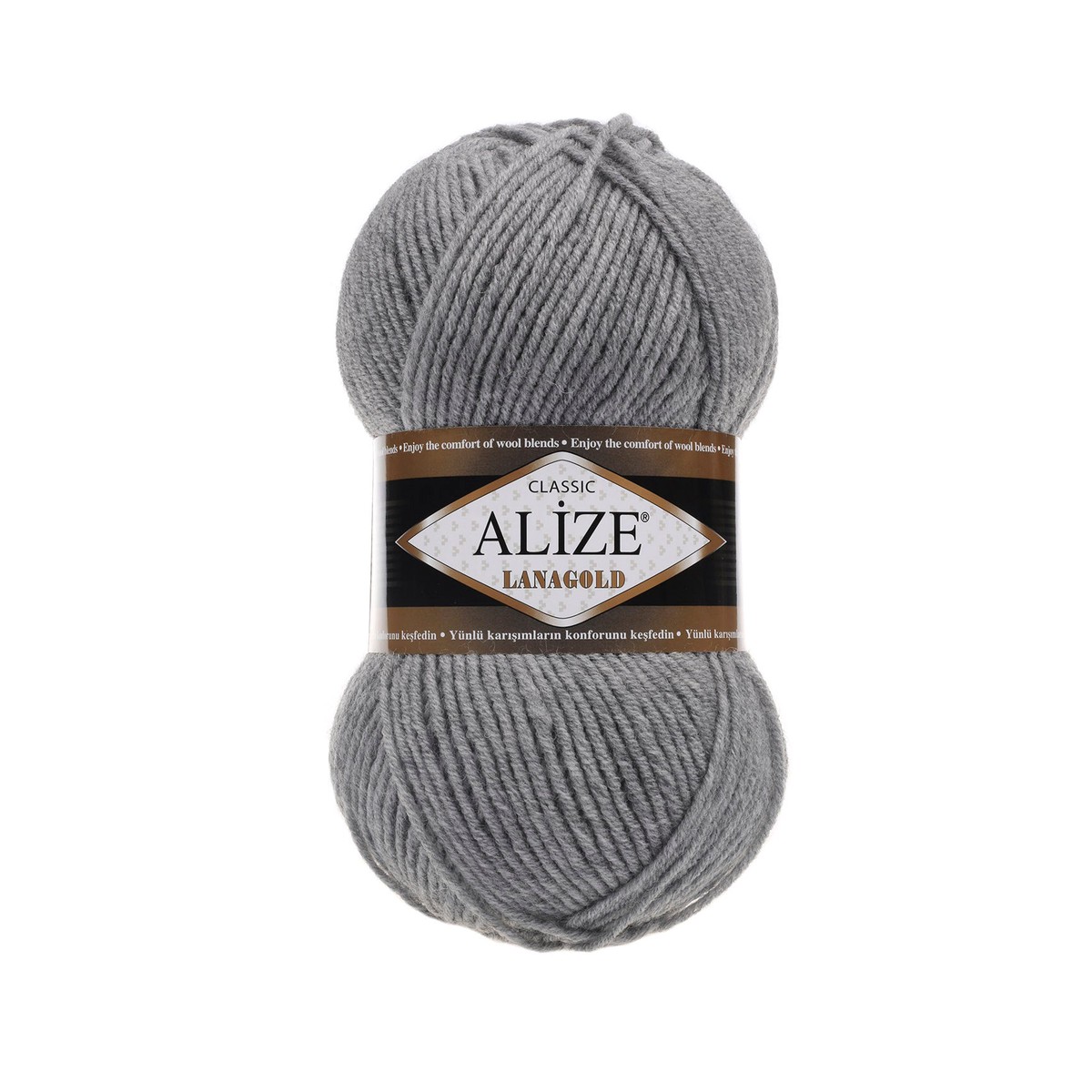 Alize Lanagold Classic Wool Yarn, Gray - 21