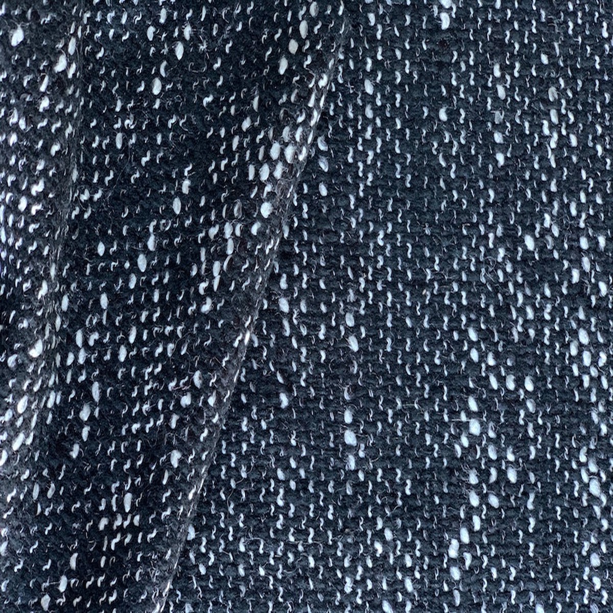 Black & White Textured Wool Blend Tweed