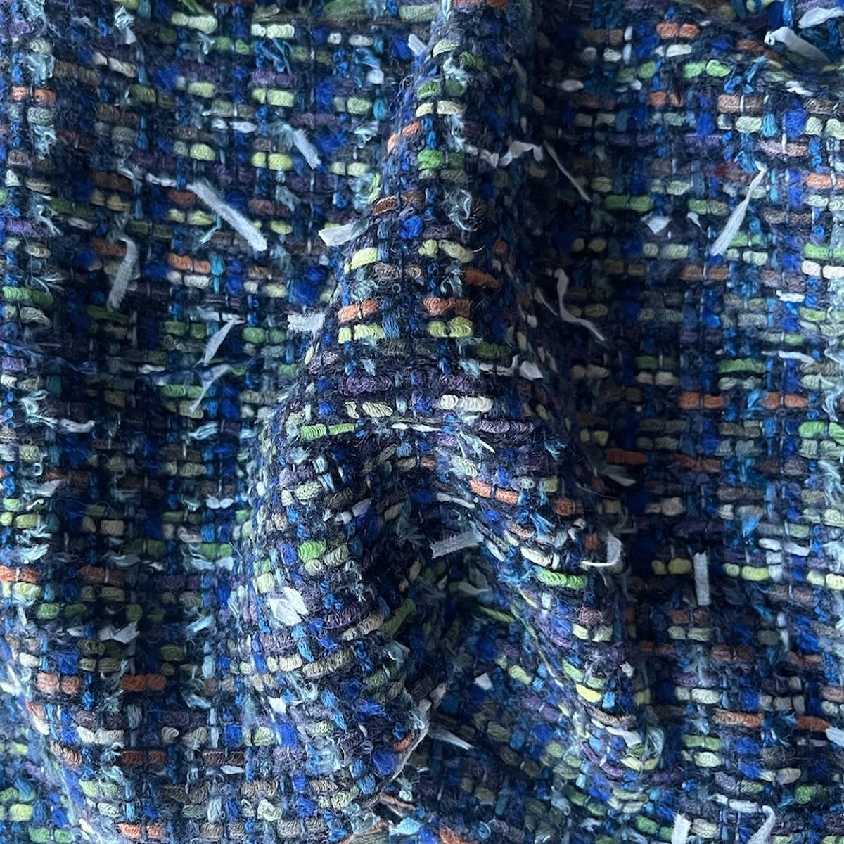 Mid-Weight Ethereal Crushed Seashells Wool Blend Boucl (Made in Italy)