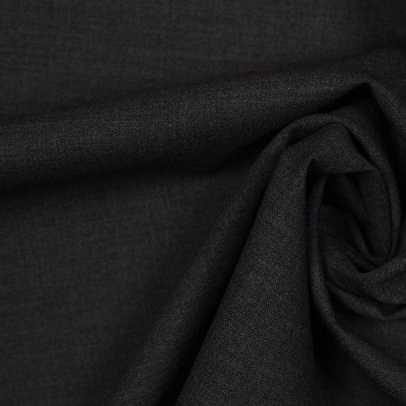 Italian Dark Gray Wool-Spandex Suiting
