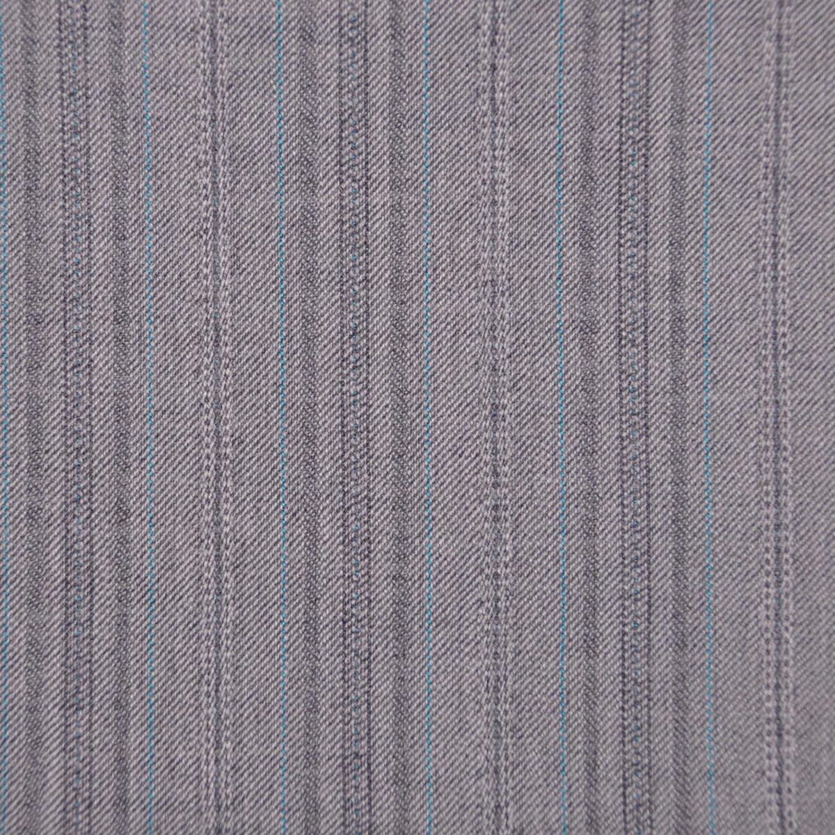 Light Gray/Sky Blue Striped Suiting