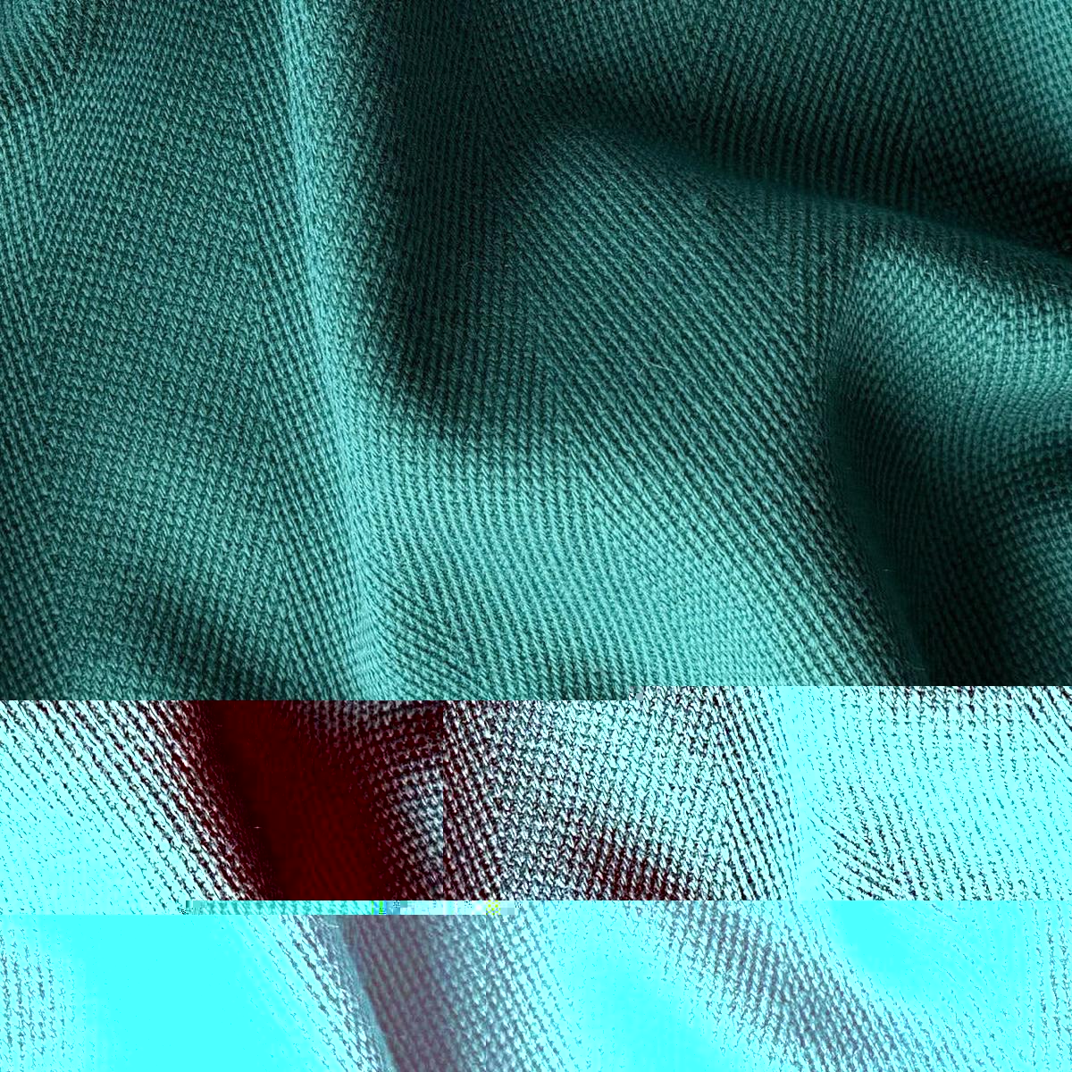 Mid-Weight Viridian Mock-Herringbone Double-Faced Wool Melton Coating (Made in Italy)