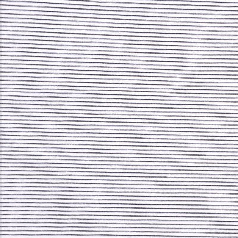 Italian Cream & Black Striped Cotton-Blend Suiting