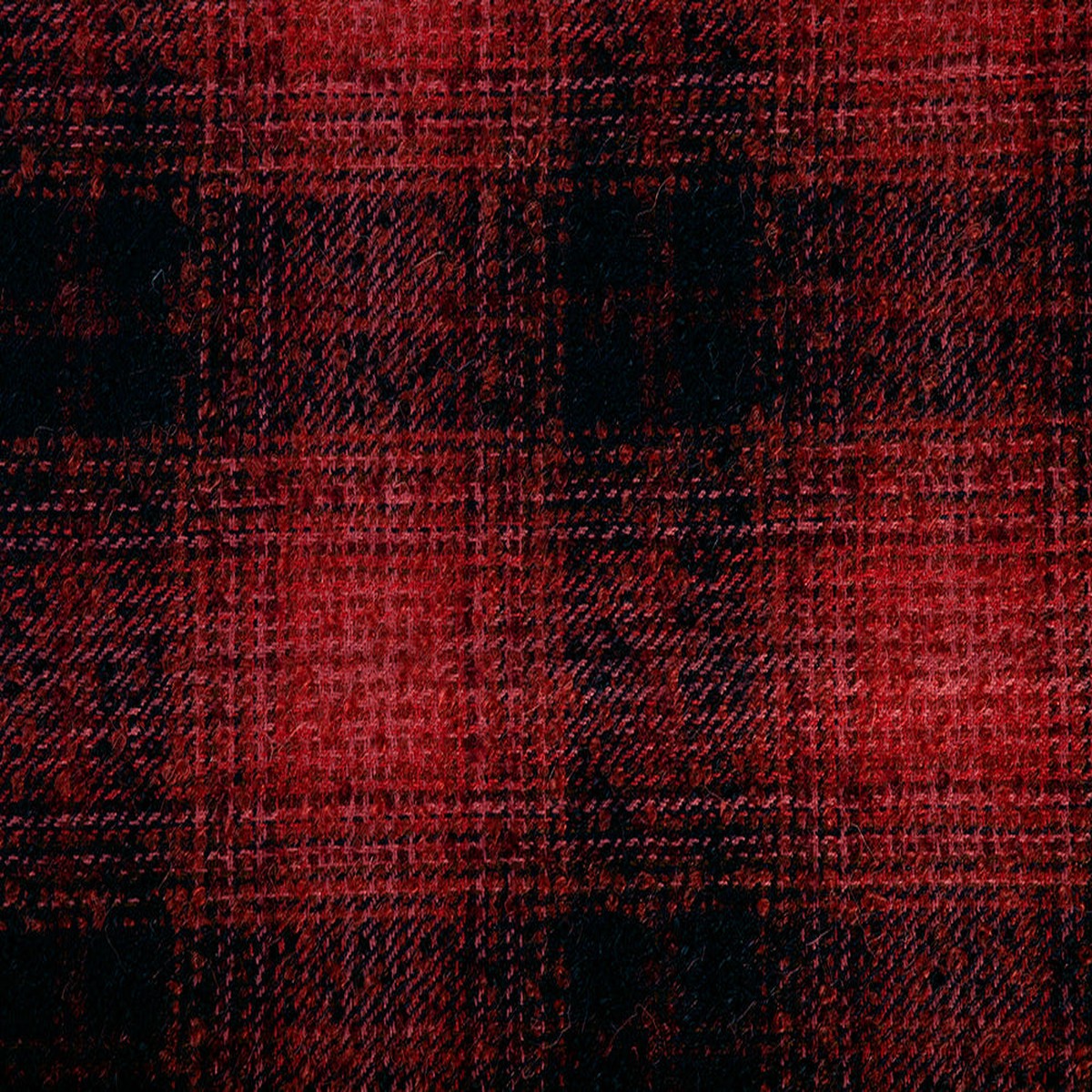 Navy & Salmon Plaid Mohair & Wool Coating (Made in Italy)