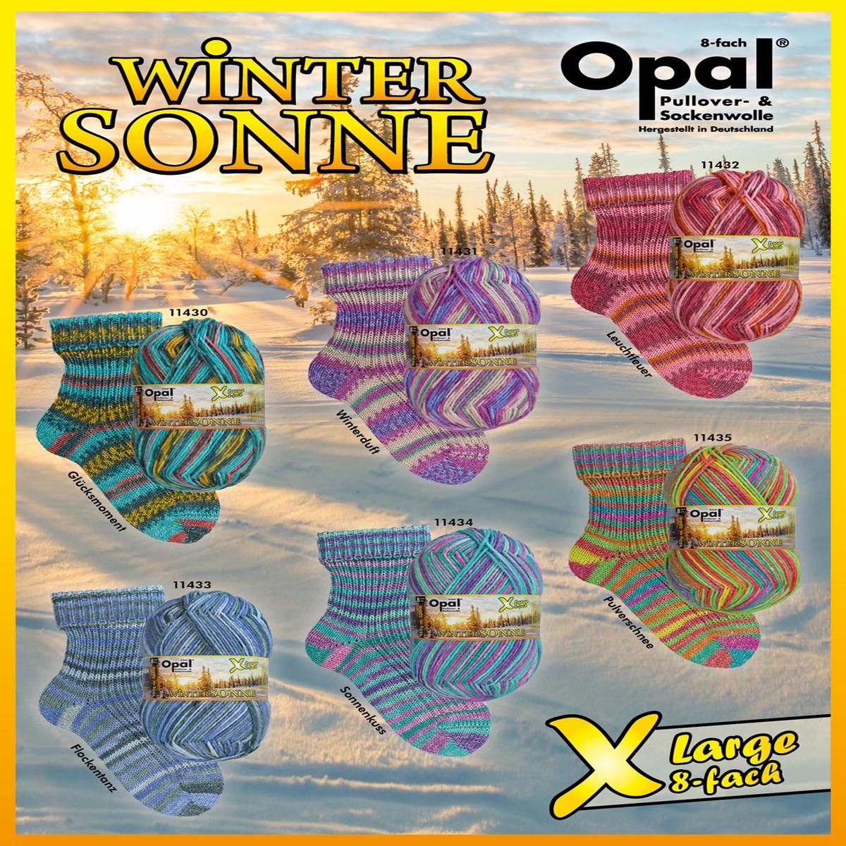 Opal Wintersonne (Winter Sun) 8 Ply Sock
