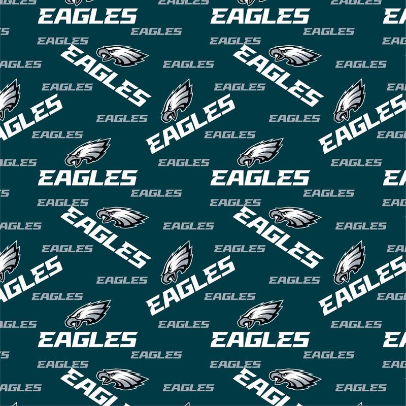 Philadelphia Eagles NFL Football Allover Fabric Traditions FLEECE fabric NFL-70533D