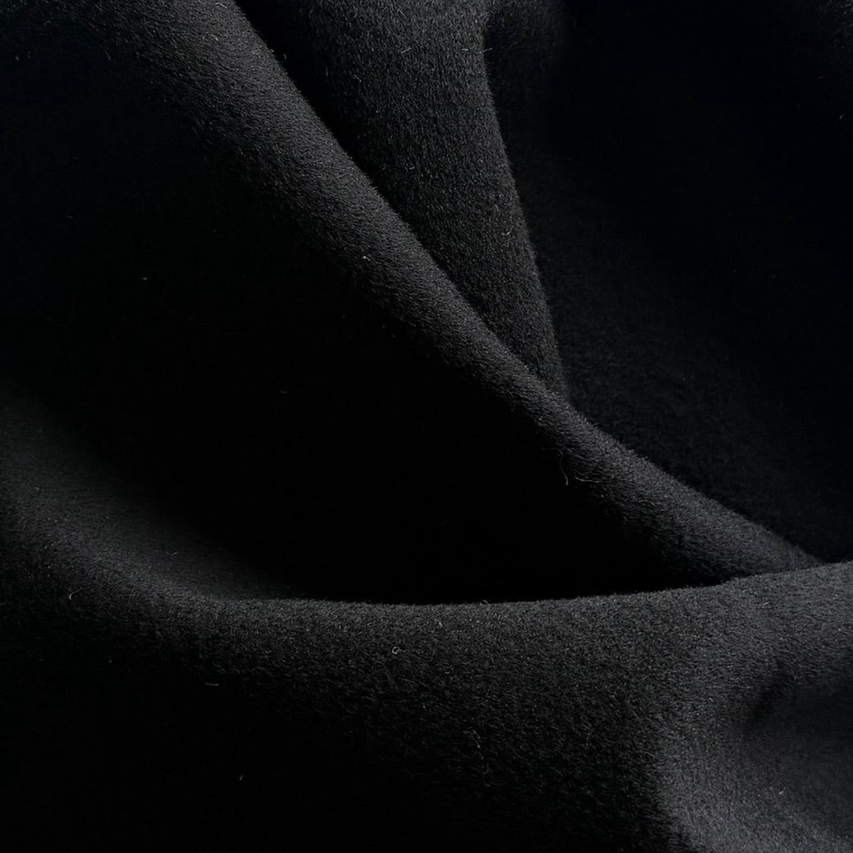 Superb Storm Cloud Black Cashmere Coating (Made in Italy)