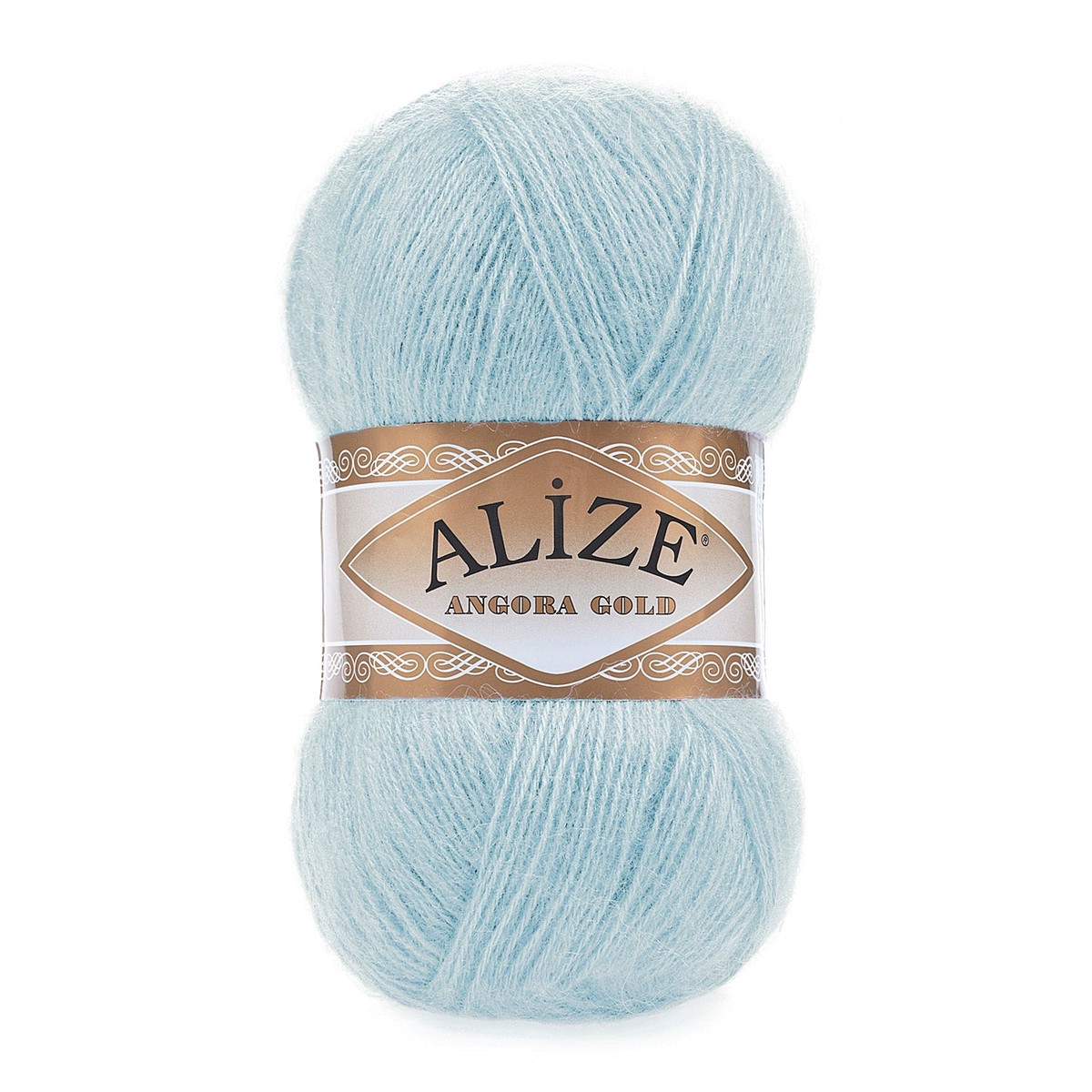 Alize Angora Gold Knitting Wool Yarn, Mint Blue - 114
