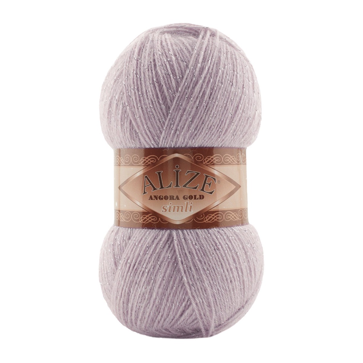 Alize Angora Gold Simli Glitter Wool Yarn, Pastel Lilac - 528