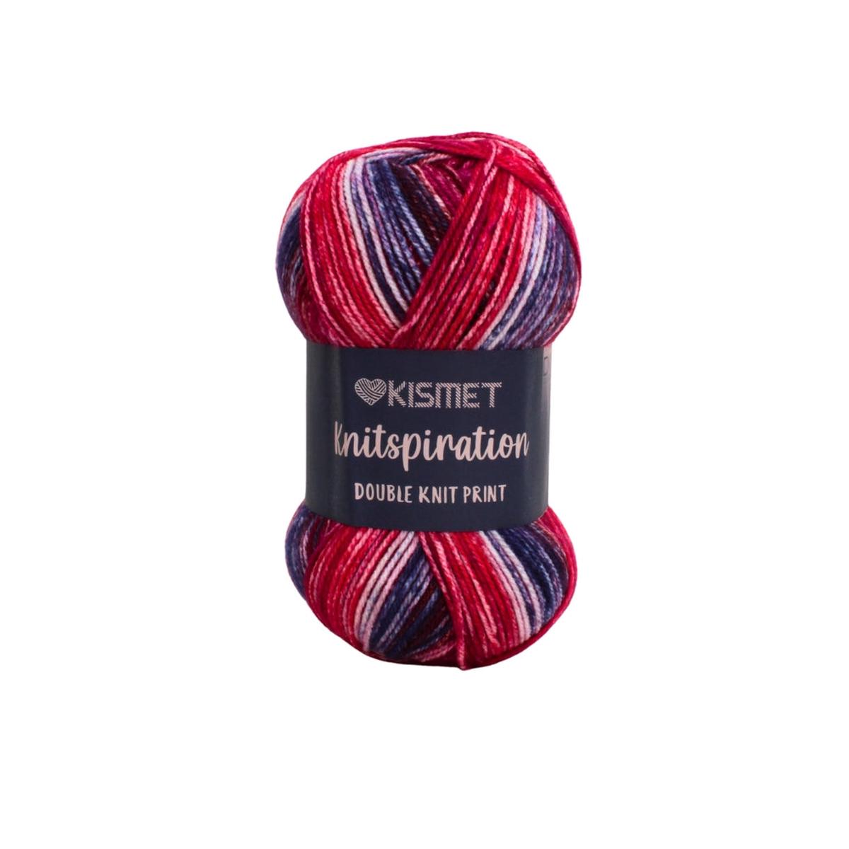 Knitspiration Double Knit Print 100g Magenta A