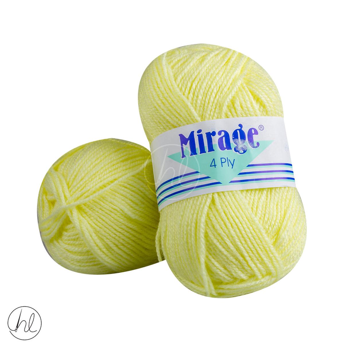Mirage 4Ply Wool 25G LEMON