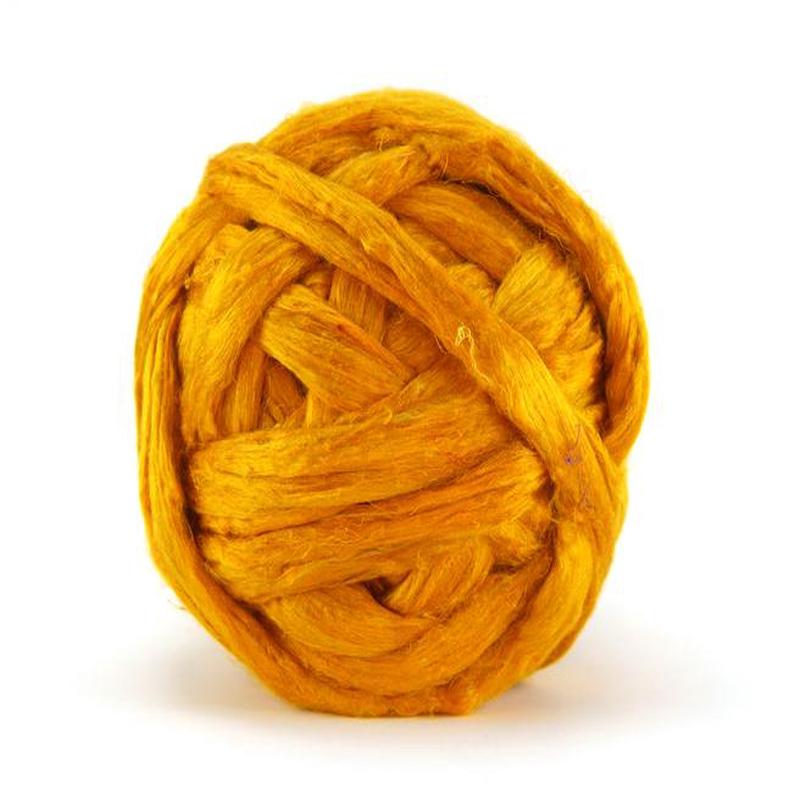 Sari Silk Top/Roving - 'Goldrush' 20g