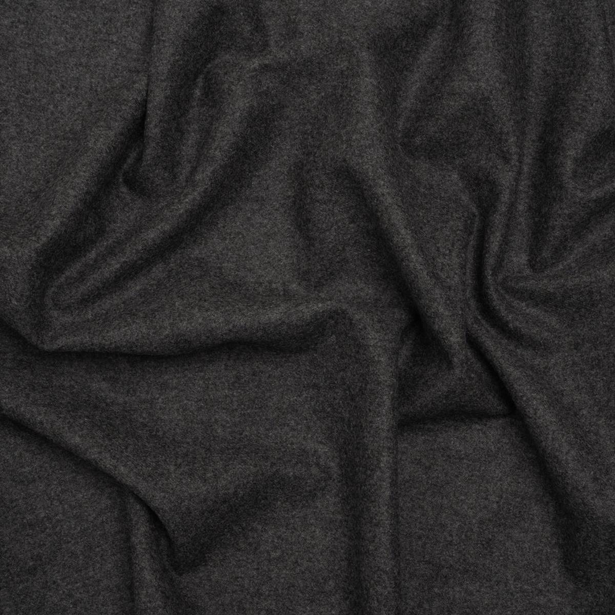 Super 130s Wool Flannel Suiting Made in Italy - Heathered Gray - Deadstock