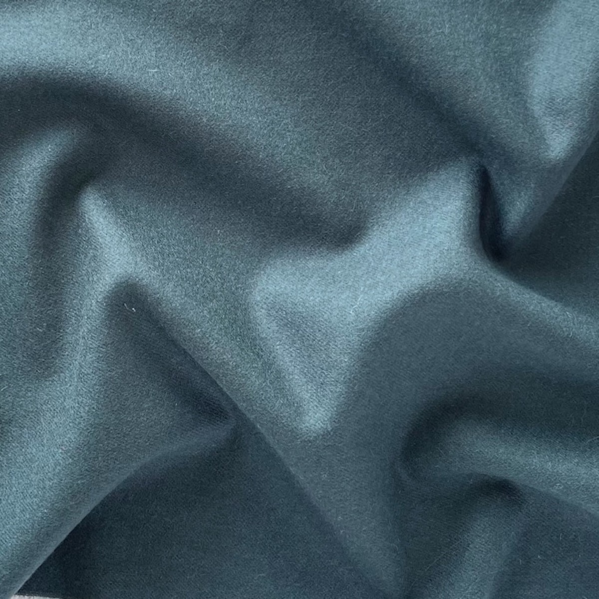 Lighter Weight Smoked Teal Wool Flannel