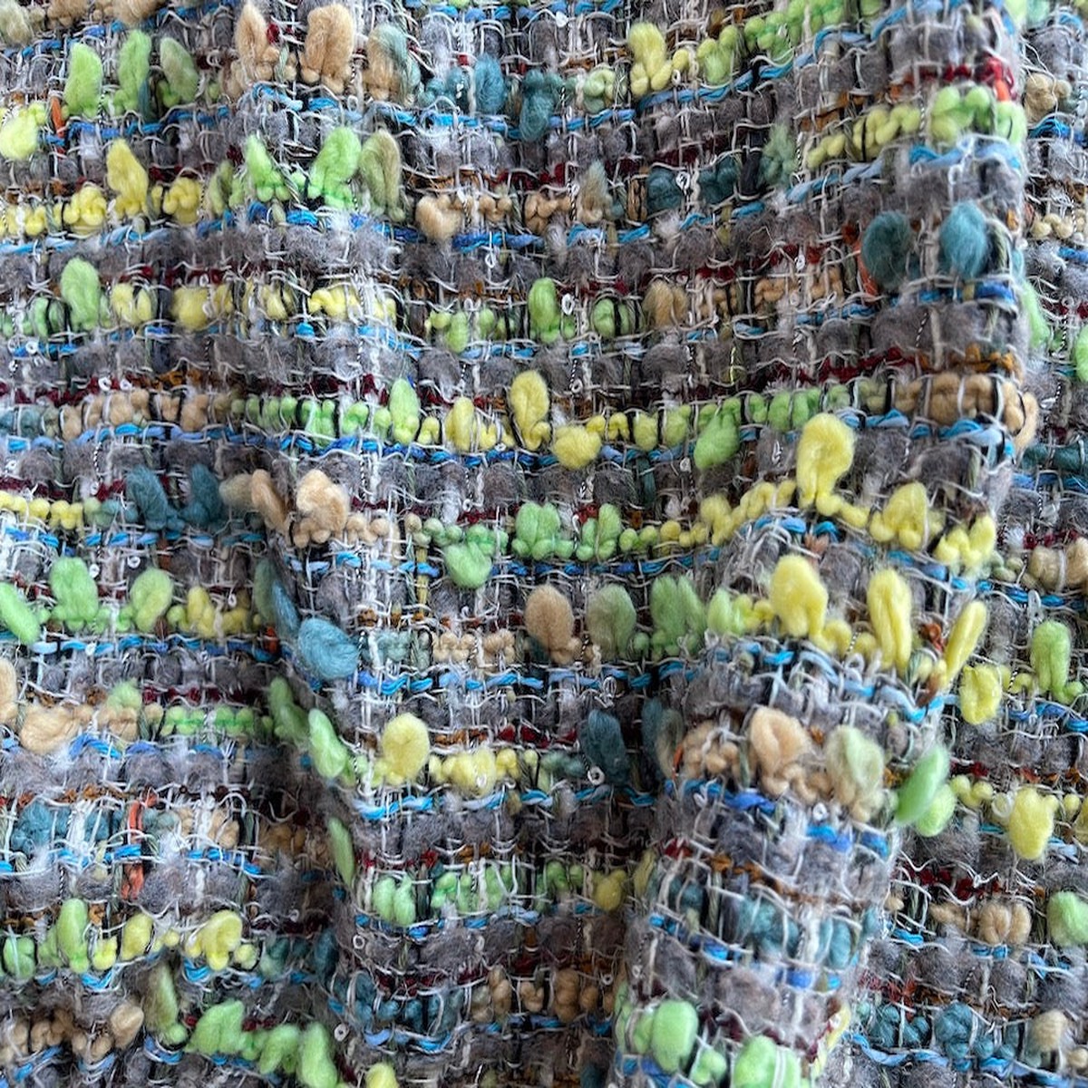 Pastel Party Mint Wool Blend Tweed Boucl(Made in Italy)