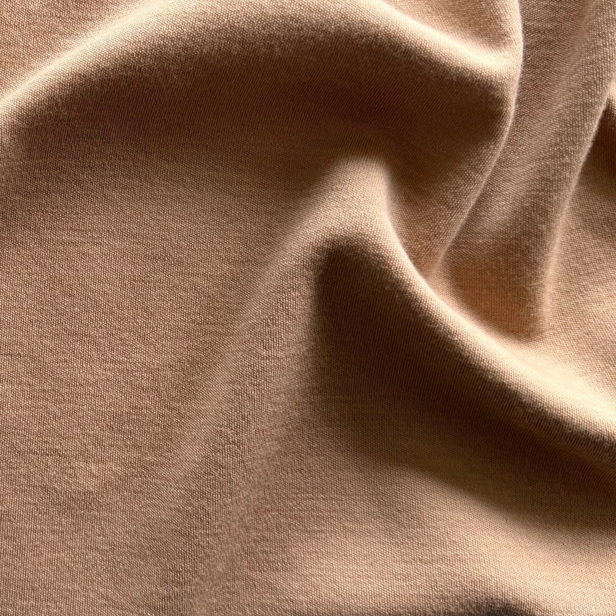 Rosy Caf au Lait Wool Jersey Knit (Made in Italy)