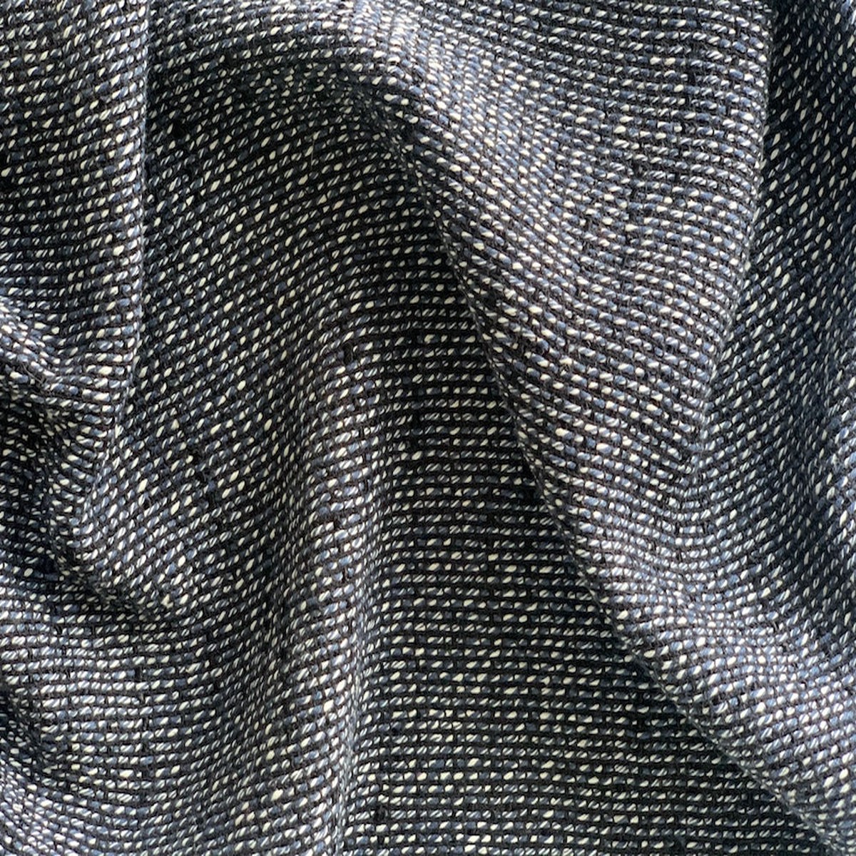Summery Denim & Black Cotton Boucl (Made in Italy)