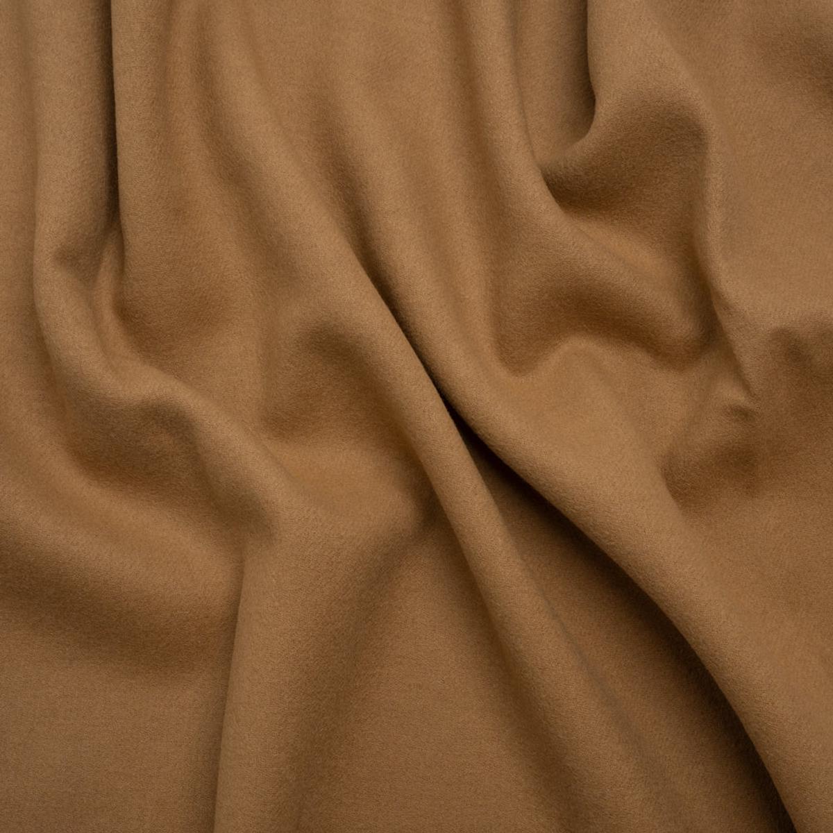 Virgin Wool and Cashmere Double Cloth Coating - Camel - Astana Collection