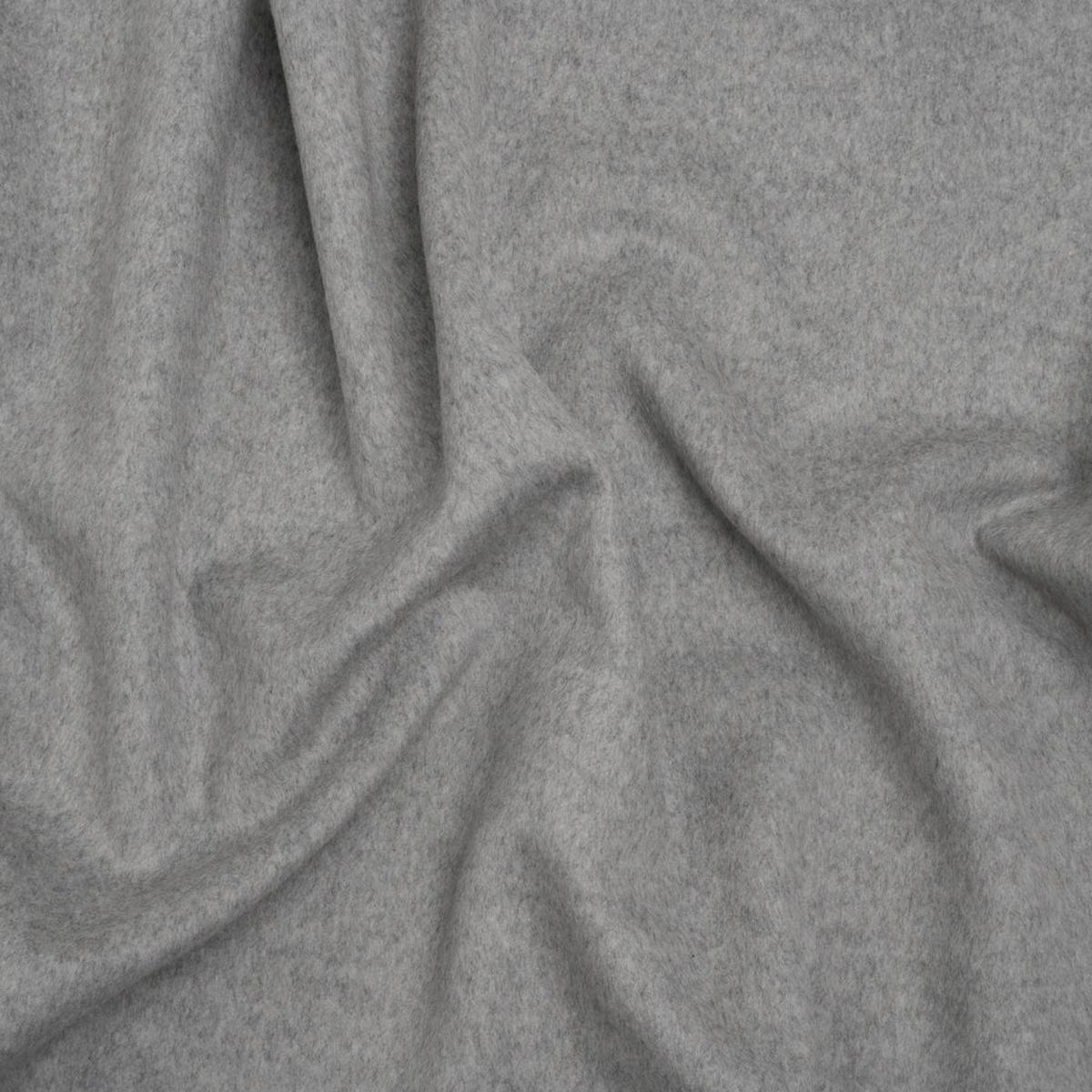 Brushed Wool Blend Coating - Light Gray - Emery Collection