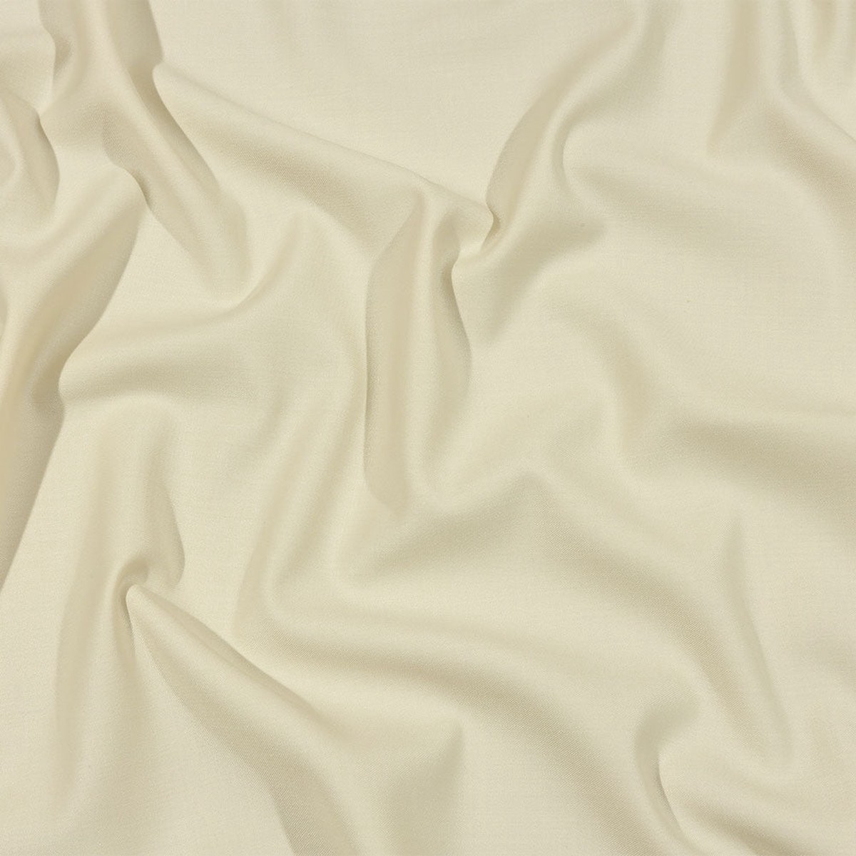 Italian Ivory Double Face Stretch Super 160 Virgin Wool Twill Suiting