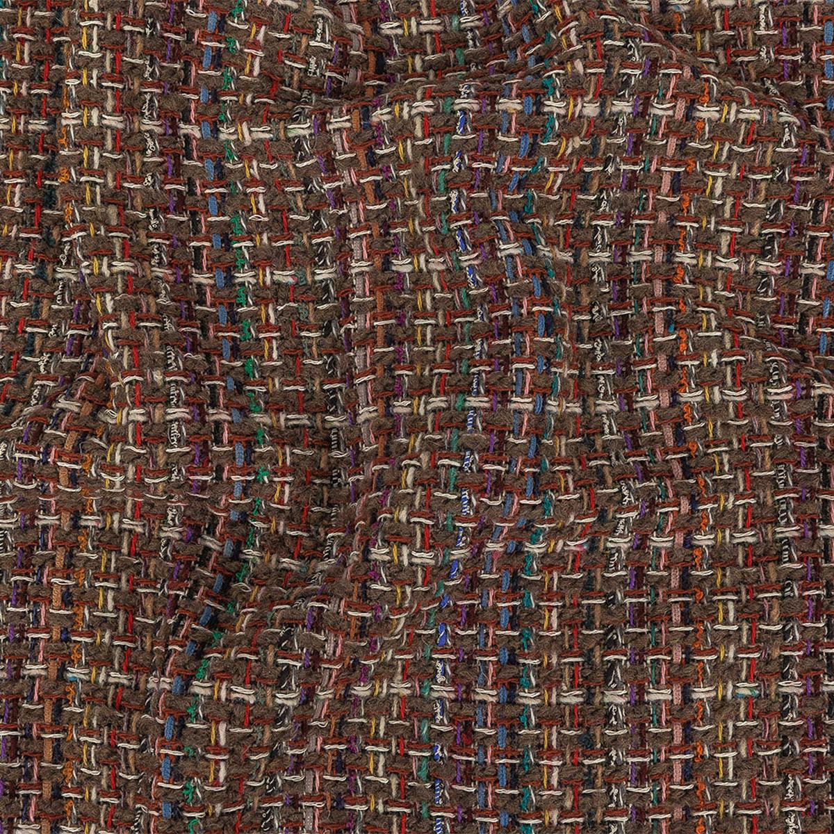 Italian Taupe, Olive and Multicolor Blended Wool Tweed