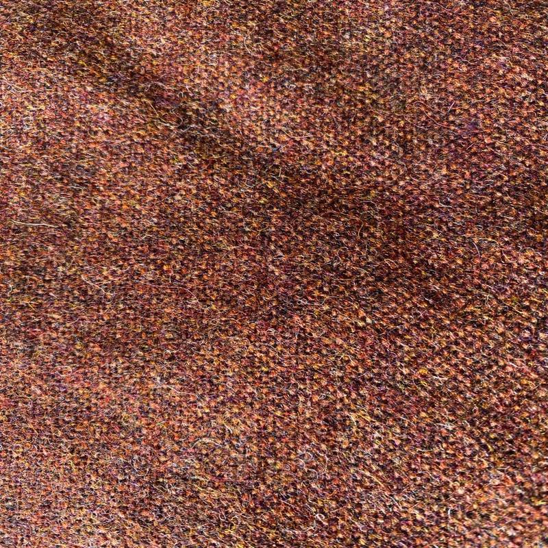 Orange & Rust 100% Pure Wool Tweed 25cm x 15cm