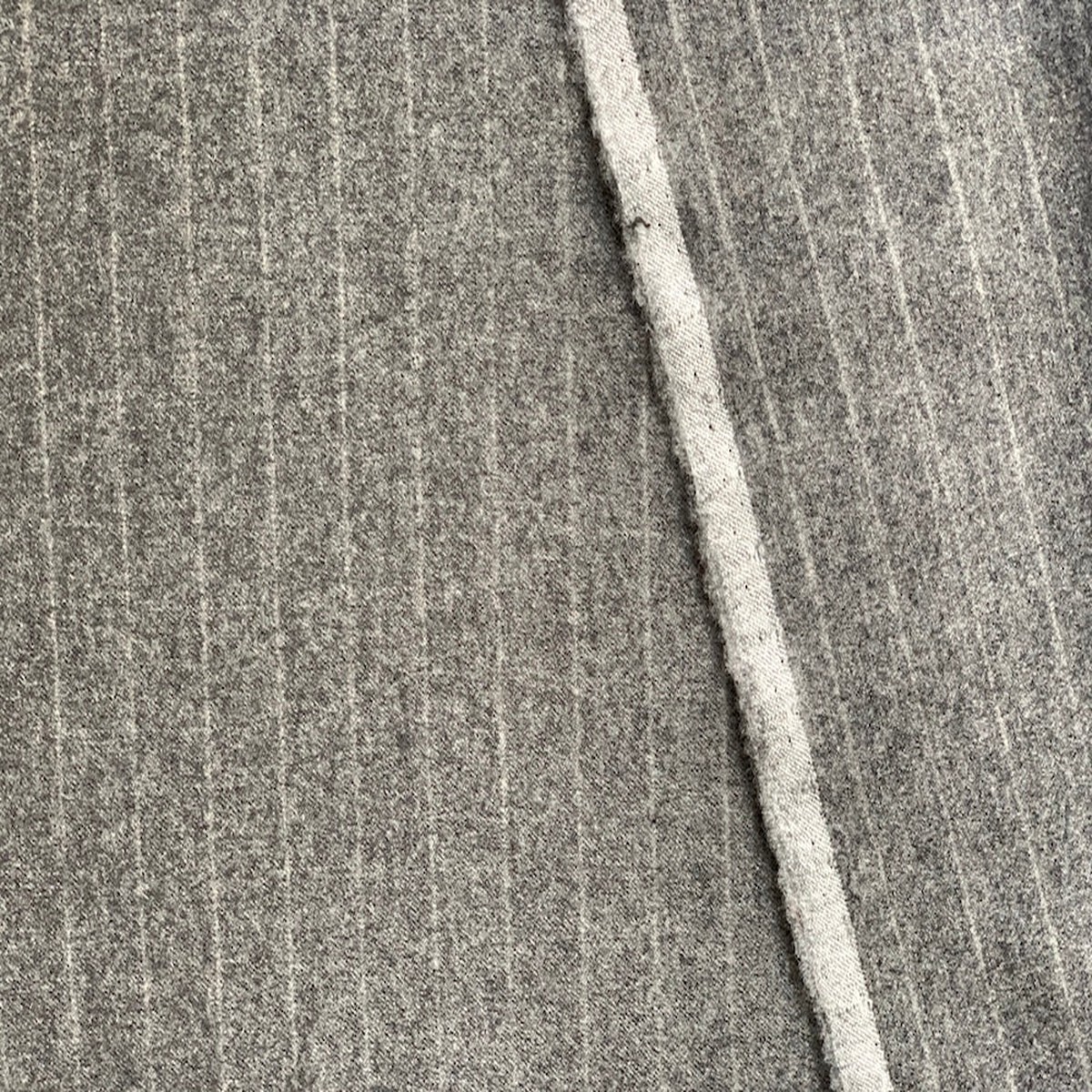 Shadow Striped Grey Wool Flannel (Made in Italy)
