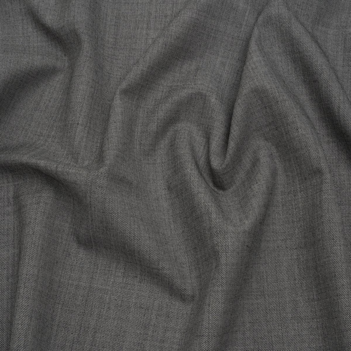 Wool Twill Suiting by Alexander McQueen - Black and White Heathered - Designer Deadstock