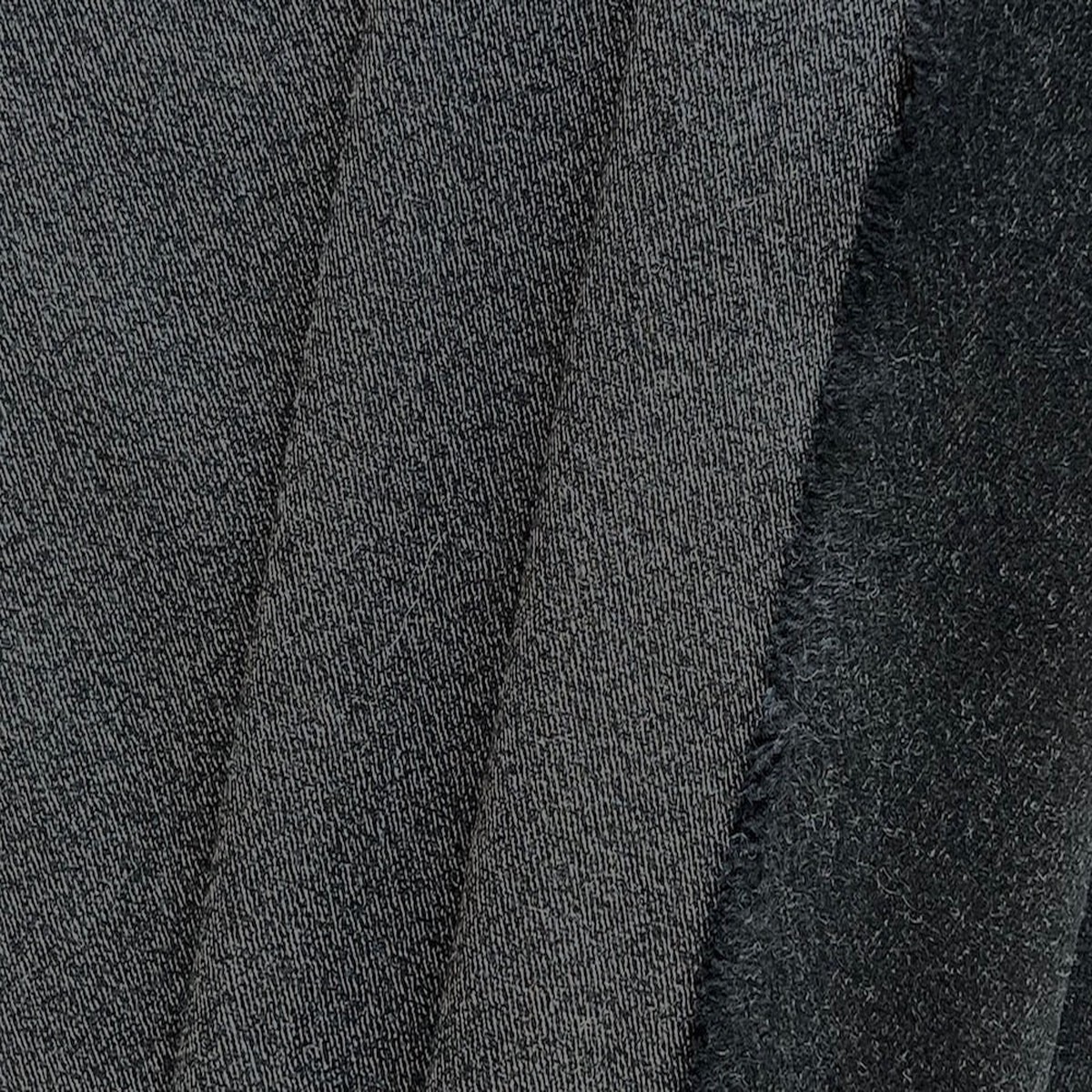 Anthracite Grey Twill Wool Blend Coating (Made in Italy)