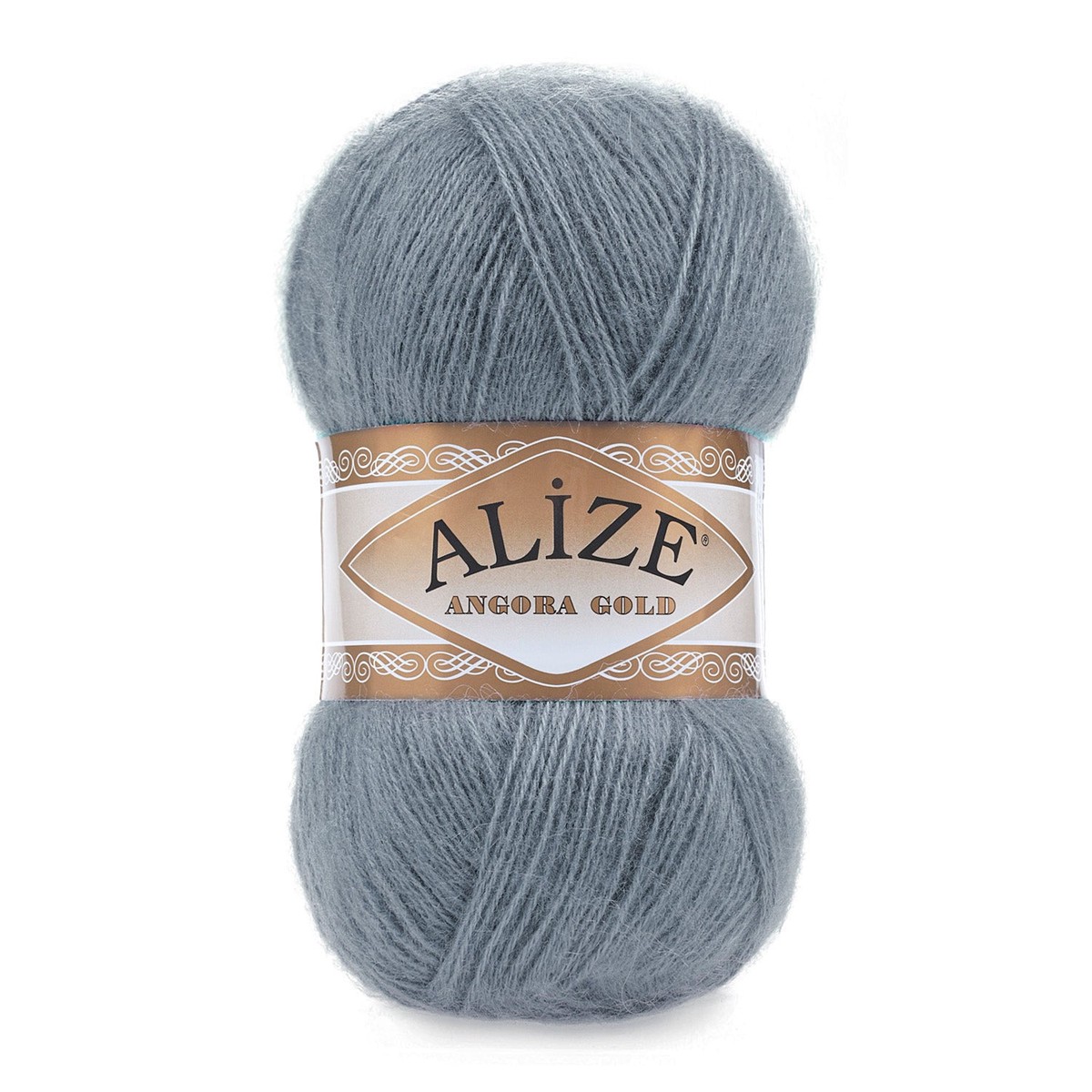 Alize Angora Gold Knitting Wool Yarn, Gray - 87
