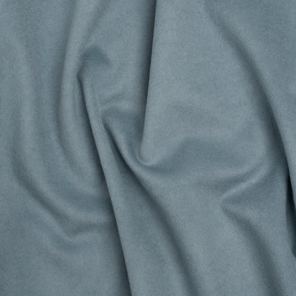 Brushed Lightweight Wool Blend Coating - Light Blue - Ellamar Collection