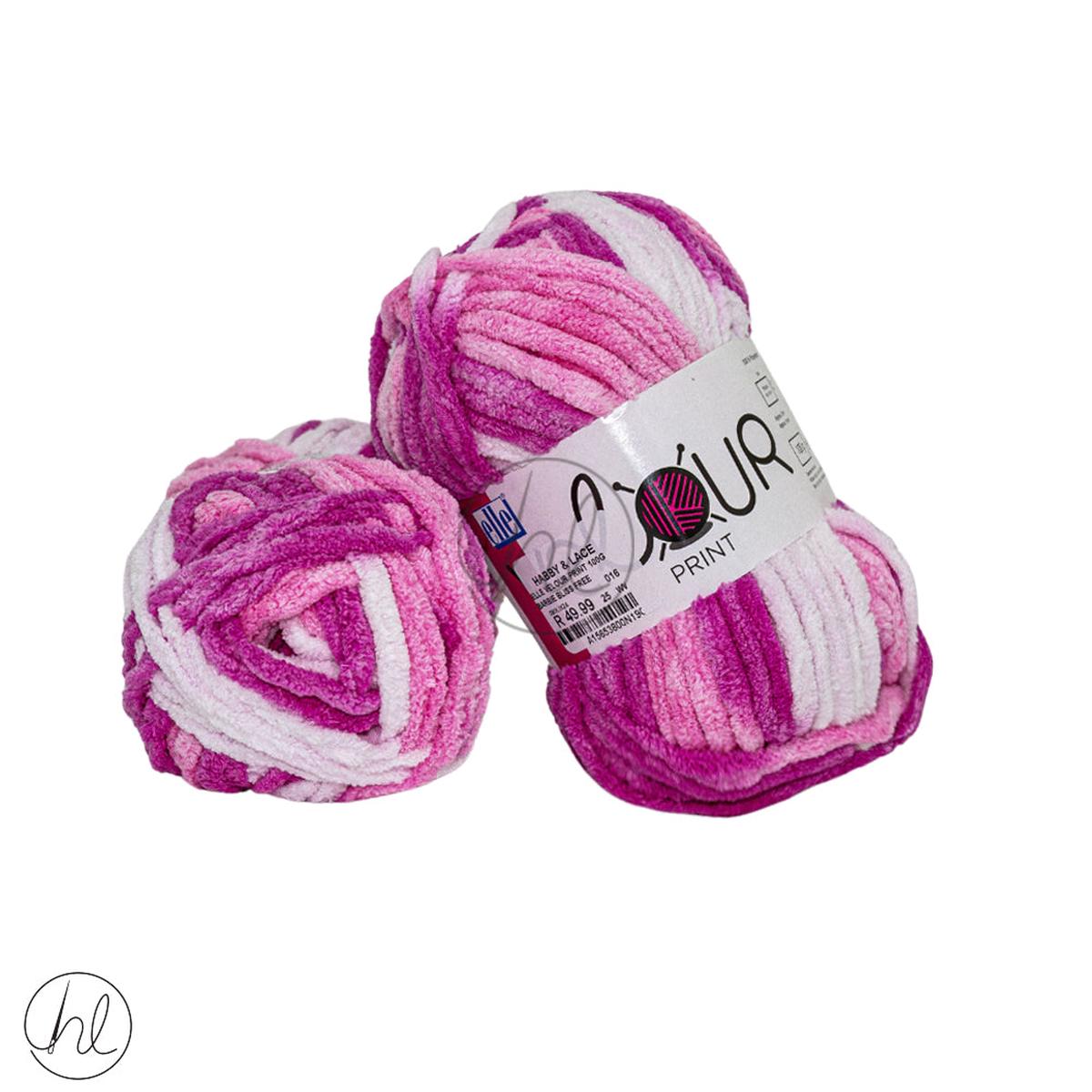 Elle Velour Print 100G Barbie Bliss