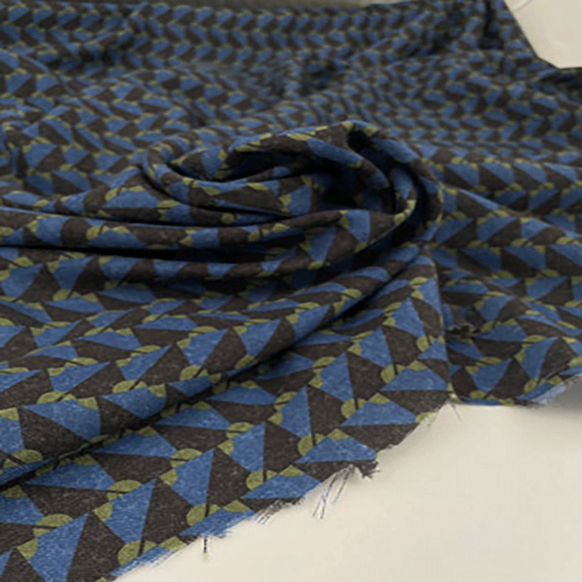 Geometrical Printed Soft Wool Canvas