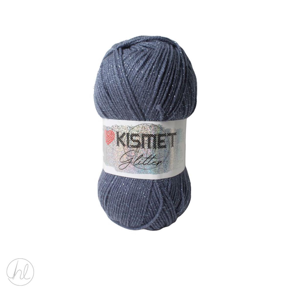 GLITTER DOUBLE KNIT 100G DEN/BLUE