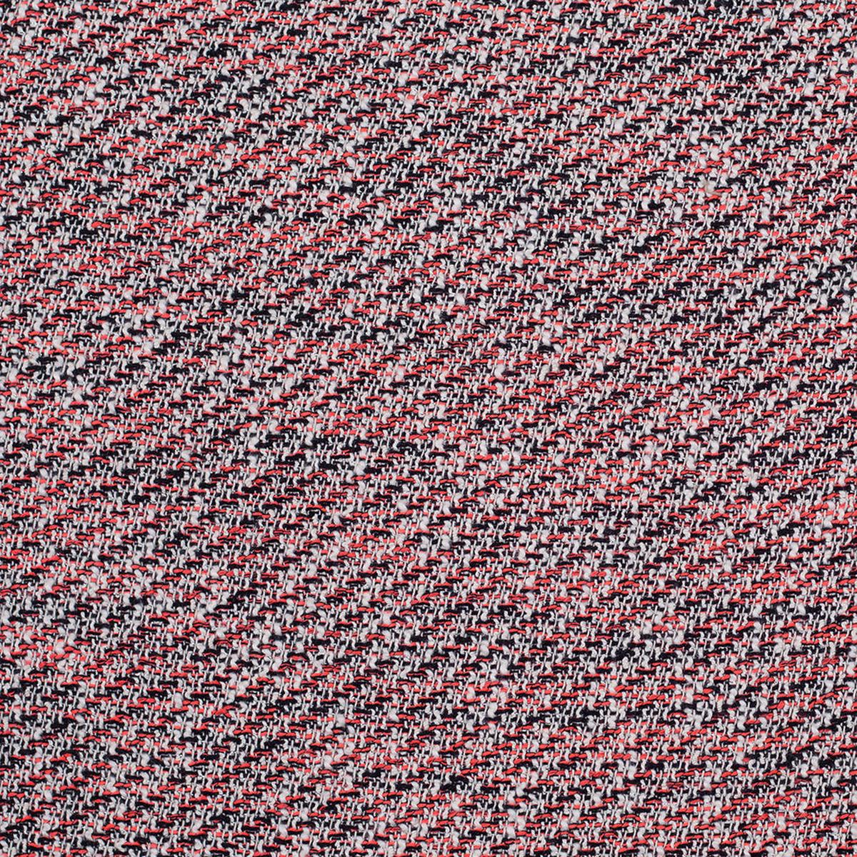 Bright Coral and Black Metallic Tweed