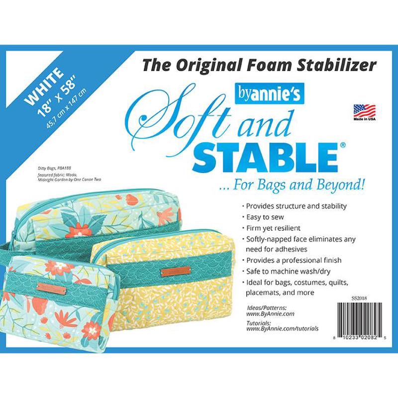 By Annie's Soft and Stable White 18"x58" 100% Polyester Stabilizer BYA-SS2018