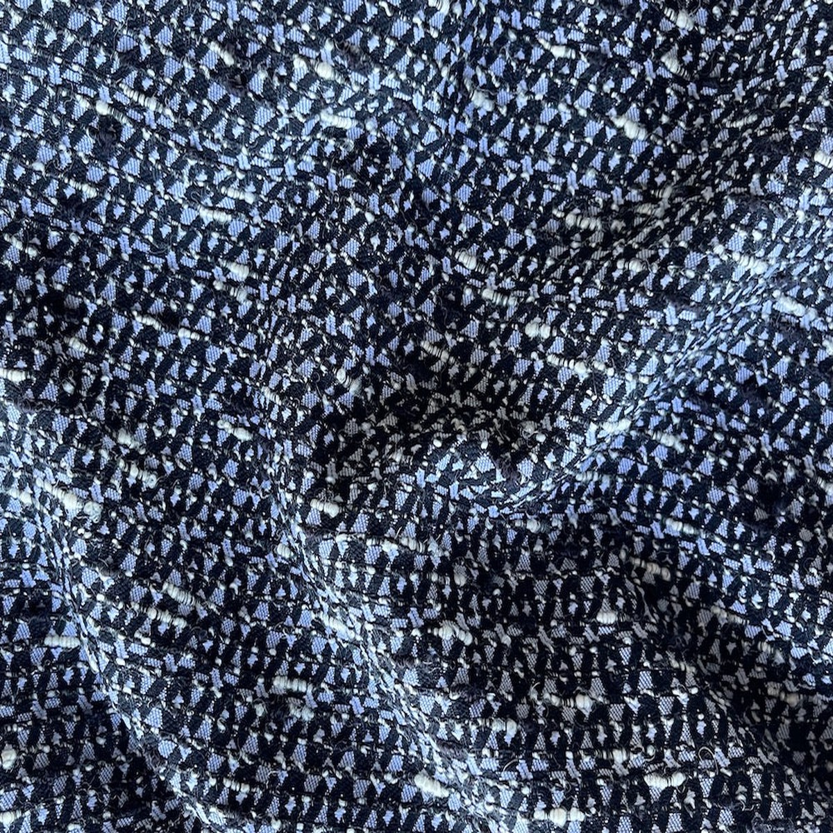 Loosely-Woven Periwinkled Lavender Tweed Boucl(Made in Italy)