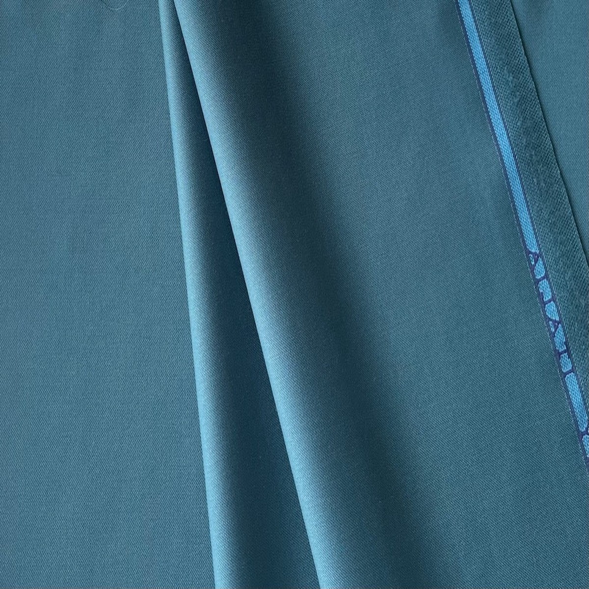 Victorian Teal Selvedged 150s Wool Suiting (Made in Italy)