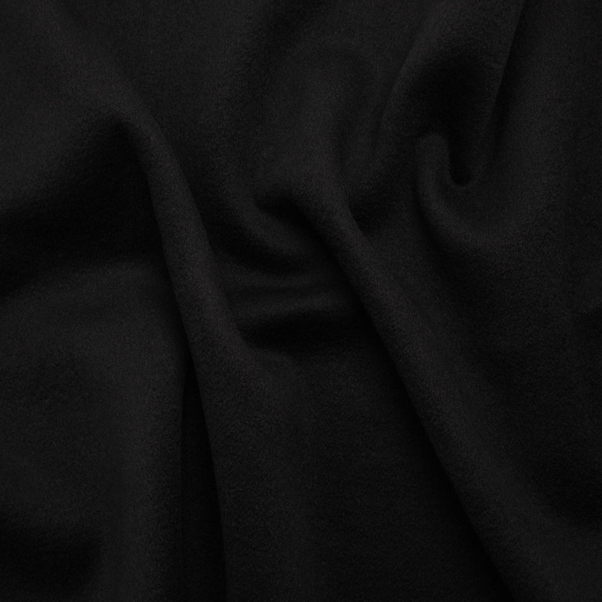 Virgin Wool and Cashmere Double Cloth Coating - Black - Astana Collection