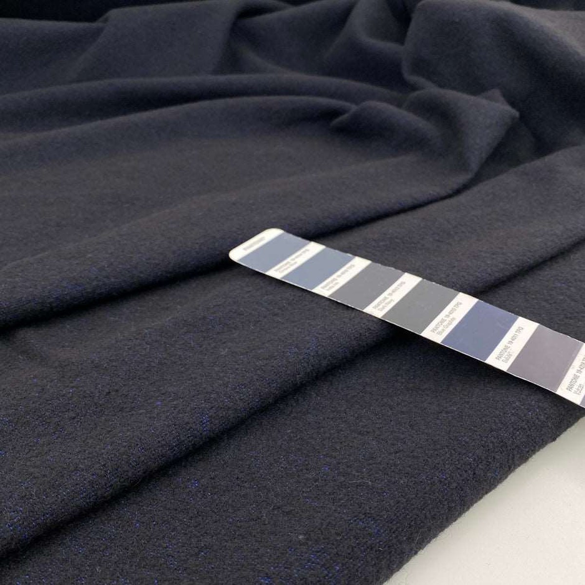 Heavy black blue fabric with gray border