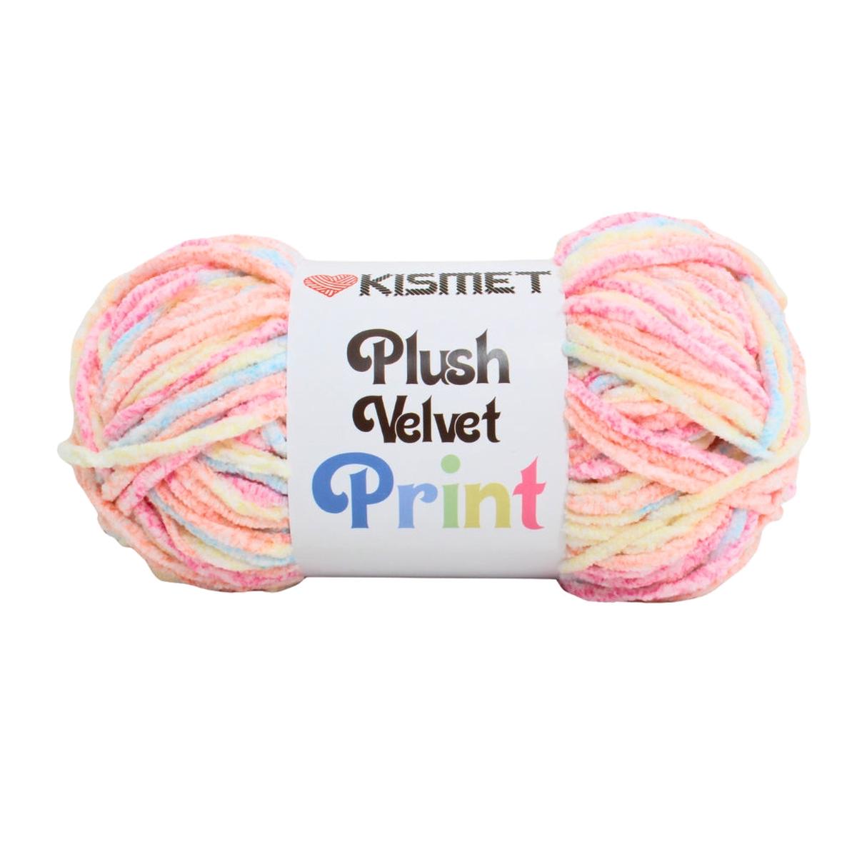 Kismet Plush Velvet Print 100g Apricot A