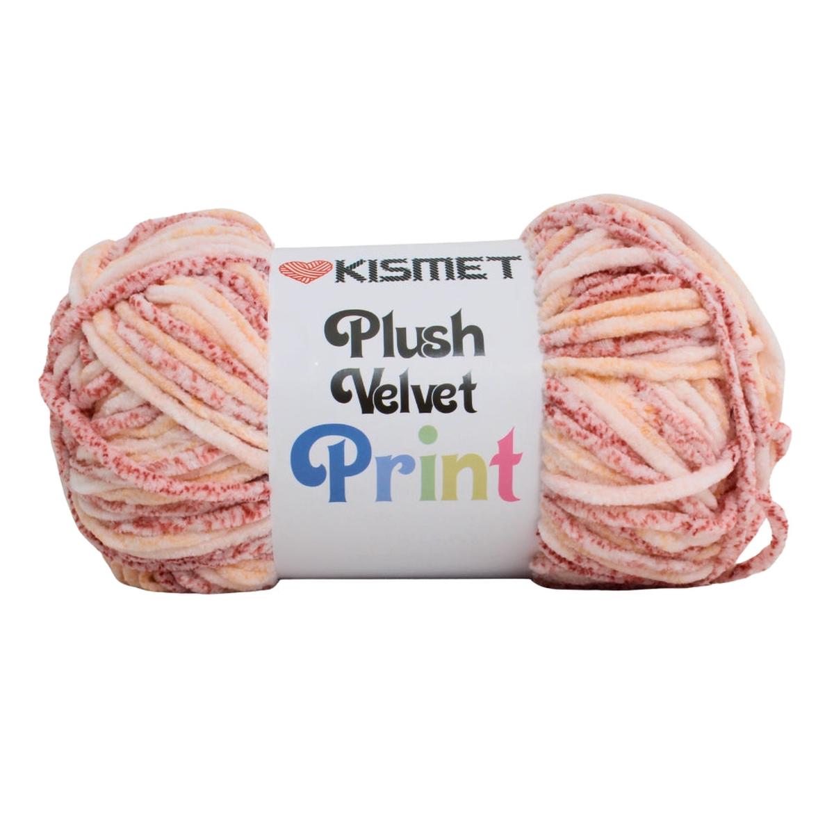 Kismet Plush Velvet Print 100g Pink Orchid A