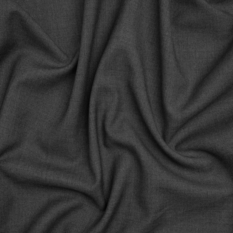 Wool Twill Suiting - Heathered Cool Gray - Deadstock