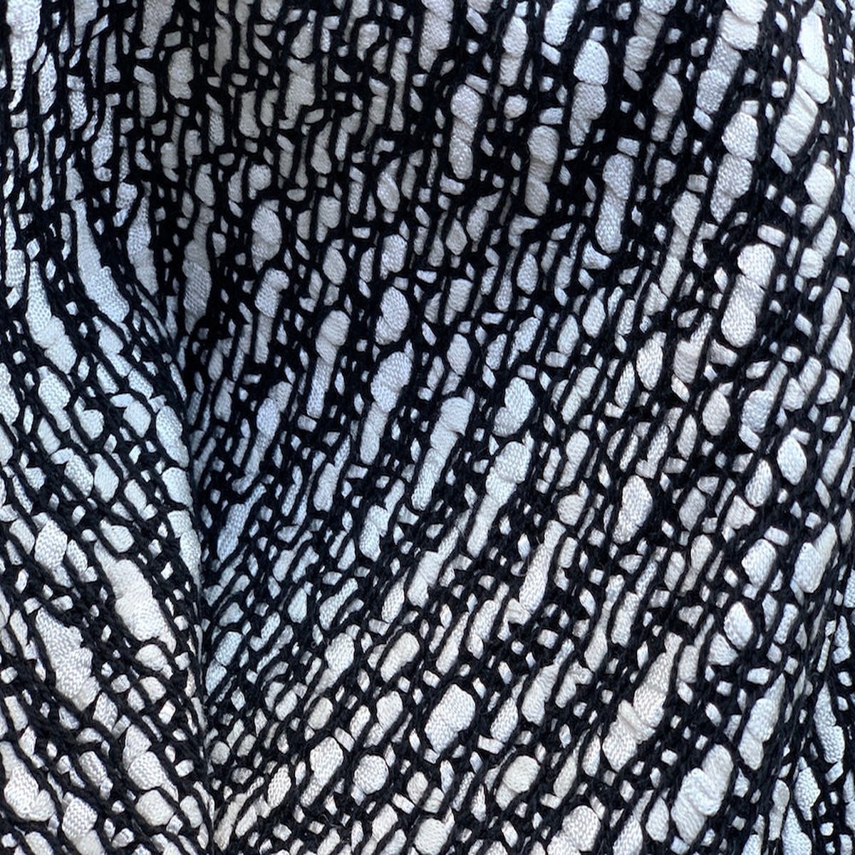 Woven Snow Ribbons Cotton Blend Suiting (Made in Italy)