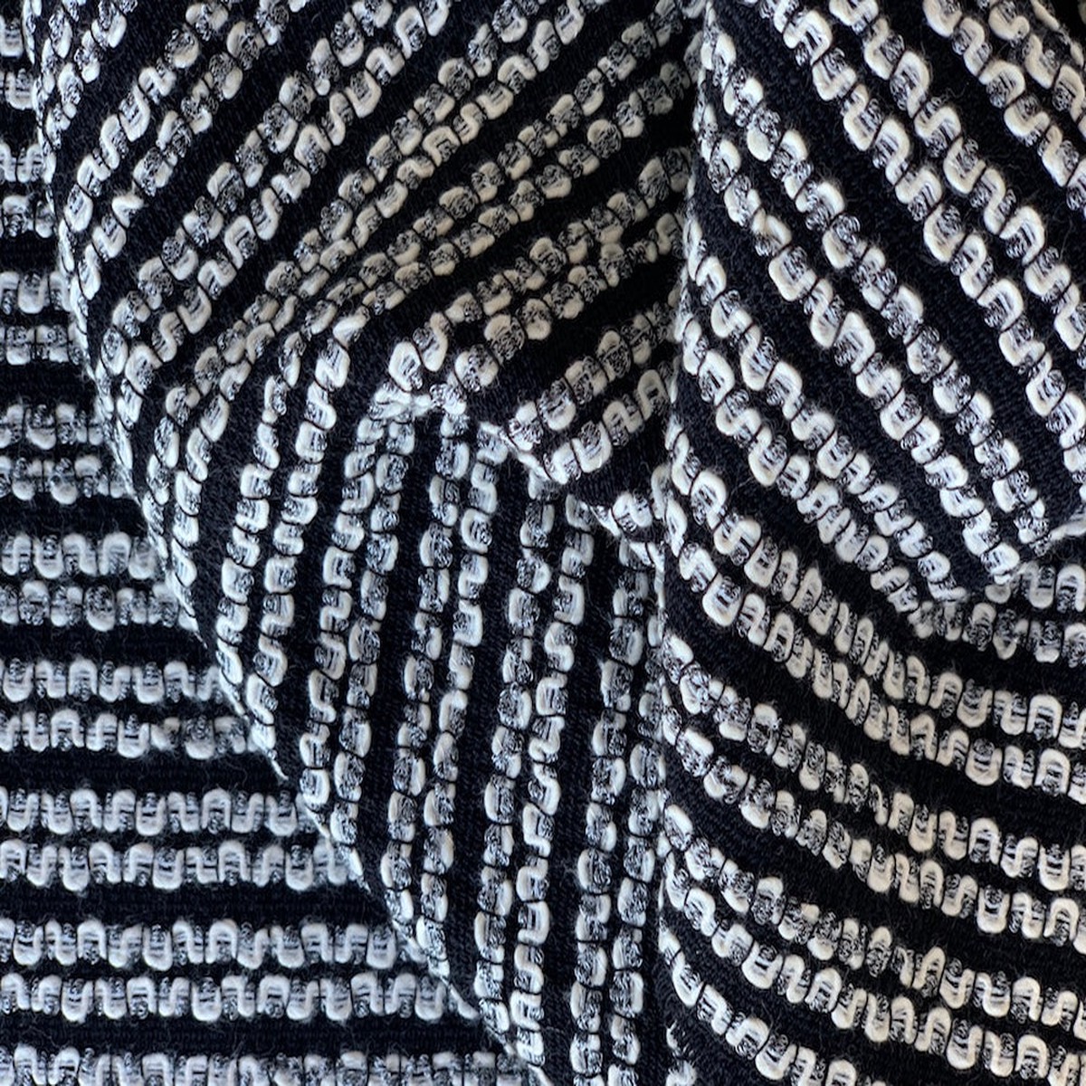 Pearl GrayRufflyWavesCotton Blend Boucl (Made in France)